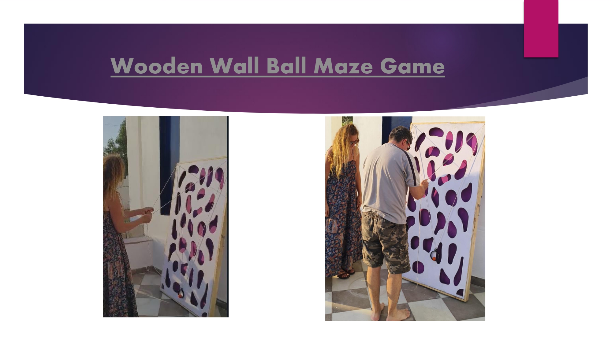 Wooden Wall Ball Maze Game - wooden carnival game rental India - Ahmedabad Event Management